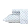 Nautica Coastal Coral Print Microfiber Sheet Set In Blue