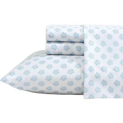 Nautica Coastal Coral Print Microfiber Sheet Set