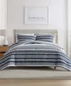 Nautica Coastline Stripe 3-pc. Comforter Set, King In Captains Blue