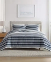 Nautica Coastline Stripe Comforter Set In Captains Blue