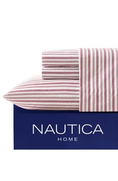 Nautica 'coleridge' Cotton Sheet Set In Red