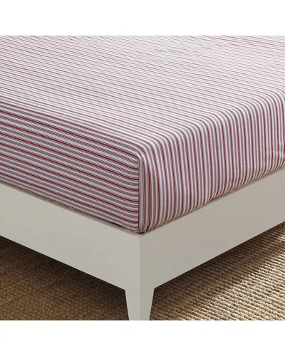 Nautica Coleridge Stripe Fitted Sheet In Red