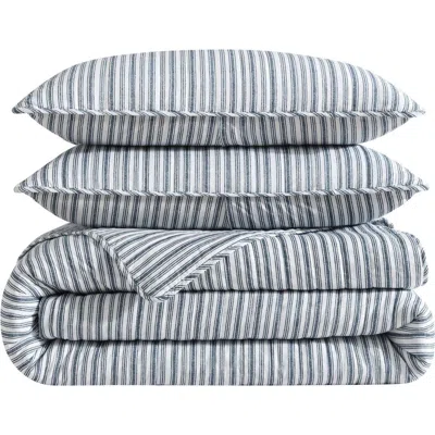 Nautica Coleridge Stripe Queen Quilt Set In Dark Blue