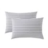 Nautica Coleridge Striped Charcoal Standard Sham Pillowcase