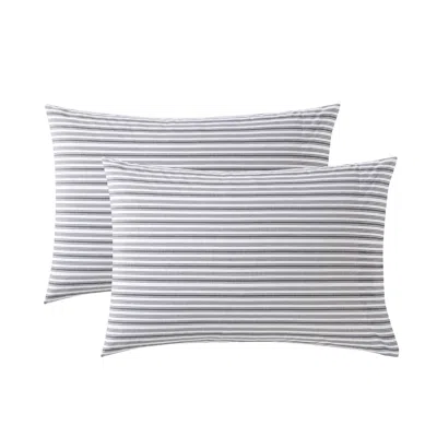 Nautica Coleridge Striped Charcoal Standard Sham Pillowcase