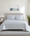 Nautica Coral Beach Reversible 3-pc. Quilt Set, Full/queen In Blue