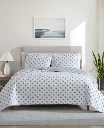 Nautica Coral Beach Reversible 3-pc. Quilt Set, King In Blue