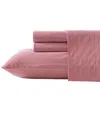Nautica Cotton Percale 3-piece Sheet Set, Twin In Penny Pinstripe Red