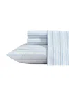 Nautica Cotton Percale 4-piece Sheet Set, King In Camp Stripe Blue