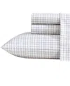 Nautica Cotton Percale 4-piece Sheet Set, King In Malor Plaid Navy