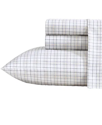 Nautica Cotton Percale 4-piece Sheet Set, Queen In Malor Plaid Navy