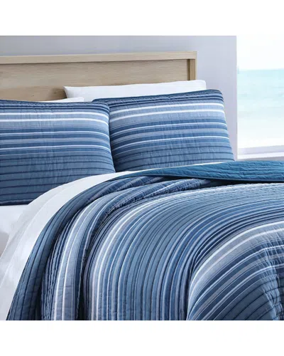 Nautica Coveside Dark Blue Quilt/sham Set
