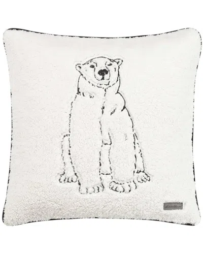 NAUTICA NAUTICA COZY POLAR BEAR NATURAL THROW PILLOW