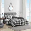 Nautica Crossview Plaid Charcoal Twin/twin Xl Reversible Comforter & Sham Set