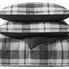 Nautica Crossview Plaid Comforter & Sham Set In Dark Grey