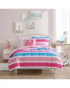 Nautica Cru Stripe Comforter Set In Pink