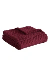 Nautica Declan Sherpa Reversible Throw Blanket In Red