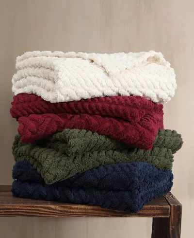 Nautica Declan Sherpa Throw, 60" X 50" In Fern Green