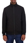 Nautica Diamond Quilted Bomber Jacket In Black