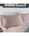 Nautica Coleridge Stripe 4pc Red Sheet Set In Red