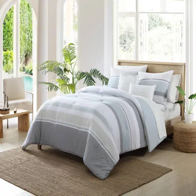 Nautica Eastport Blue King Comforter-sham Bonus Set In Multi