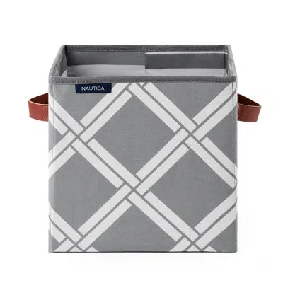 Nautica Fabric Cube In Gray,beige