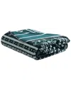 Nautica Fairisle Texture Coco Flannel Reversible Throw Blanket