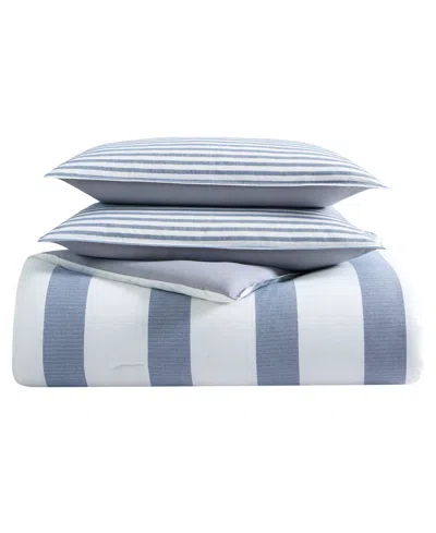 Nautica Fairwater Reversible 2-pc. Duvet Cover Set, Twin In Medium Blue