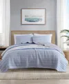 Nautica Fairwater Reversible Cotton Quilt Set In Blue