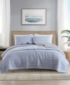 Nautica Fairwater Reversible Cotton Quilt Set In Blue