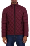 Nautica Featherweight Quilted Puffer Jacket In Bold Burgundy