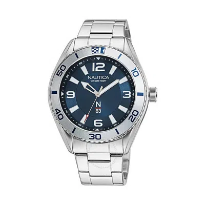 Nautica Finn World Blue Dial Men's Watch Napfws129 In Metallic