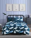 Nautica Finnian Whales Microfiber 4-pc. Comforter Set, Full/queen In Blue