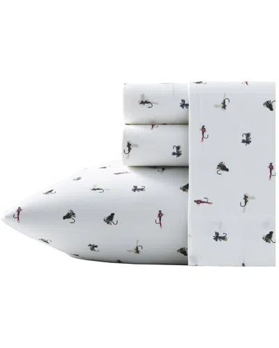 Nautica Fishing Flies 3pc Multi White Sheet Set
