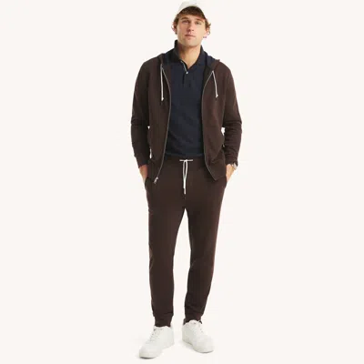 Nautica Fleece Jogger In Brown