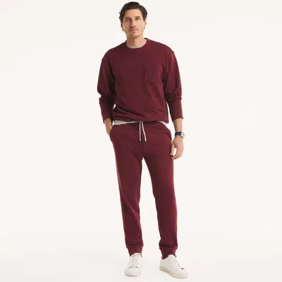 Nautica Fleece Jogger In Brown