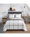 Nautica Fleetville Of Cotton Reversible Quilt Set In Grey