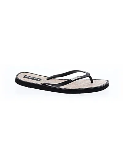 Pre-owned Nautica Flip Flops In Black