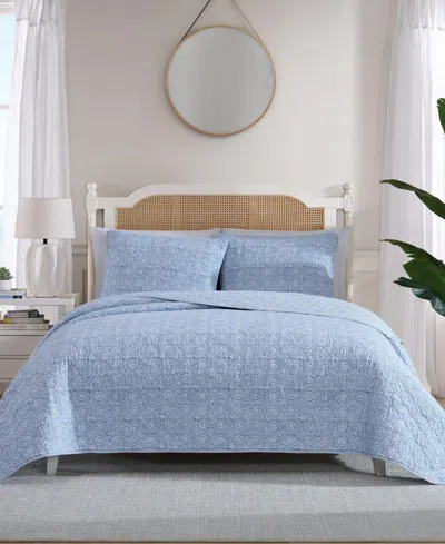 Nautica Floral Park Reversible 2-pc. Quilt Set, Twin In Blue
