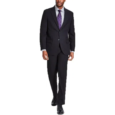 Nautica Gaff Mens Stretch Polyester Two-button Suit In Black