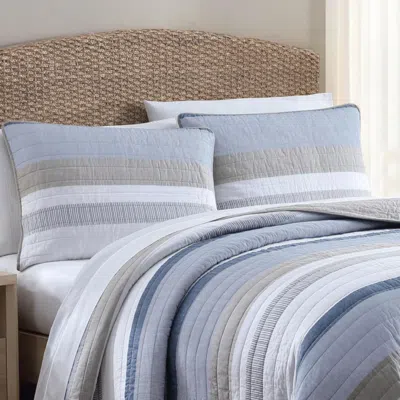 Nautica Galewood Beige King Quilt-sham Set In Gray