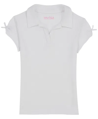 Nautica Kids' Girls' 4-6x Short-sleeve Polo Shirt In White