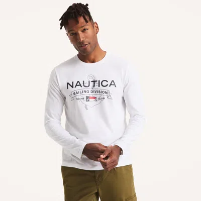 Nautica Graphic Long-sleeve T-shirt In White