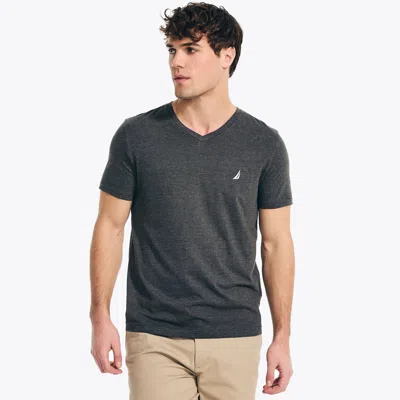 Nautica Heather V-neck T-shirt In Pink