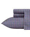 Nautica Heritage Plaid Printed Microfiber 3-pc. Sheet Set, Twin In Multi