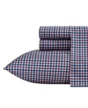 Nautica Heritage Plaid Printed Microfiber Sheet Set In Multi