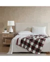 Nautica Hillcrest Plaid Reversible Lush Throw Blanket In White