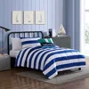 Nautica Huck Blue Stripe Full/queen Comforter & Sham Bonus Set