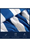 Nautica Huck Stripe Comforter & Sham Set In Blue Wonder