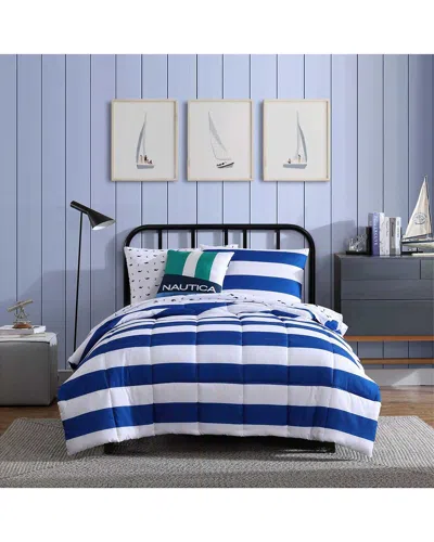 NAUTICA NAUTICA HUCK STRIPE COMFORTER SET
